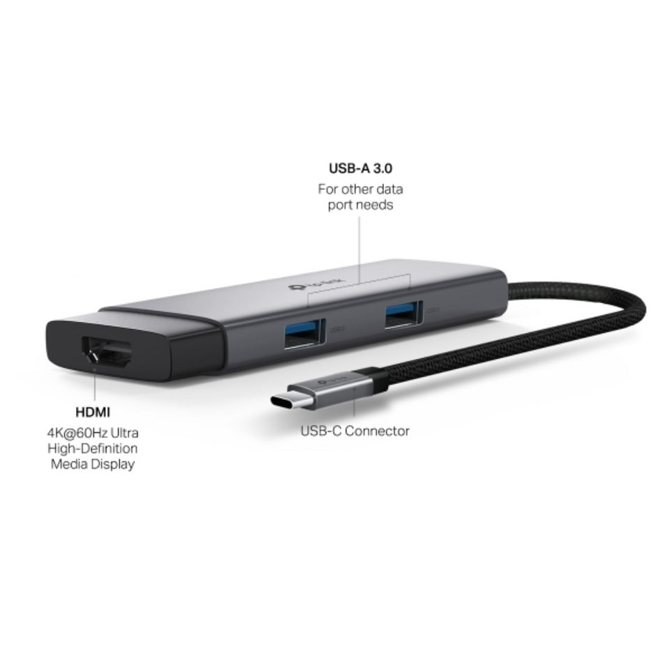 TP-LINK UH5020C ADAPTADOR HUB USB TIPO C 5 EN 1 - 5GBPS