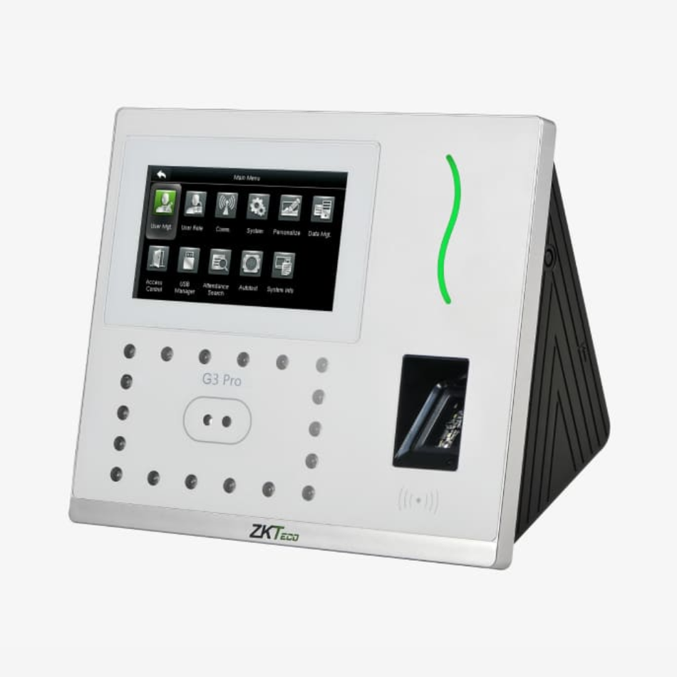 ZKTECO G3 PRO/POE RELOJ BIOMÉTRICO POE CONTROL DE ASISTENCIA Y ACCESO ROSTRO Y HUELLA