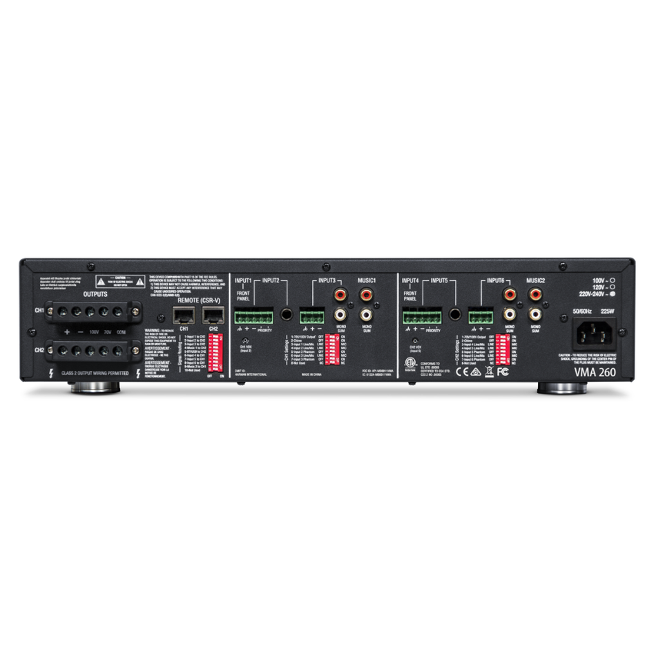 JBL NVMA260-34-EU – AMPLIFICADOR CON MEZCLADOR INTEGRADO Y CONTROL DE ZONAS