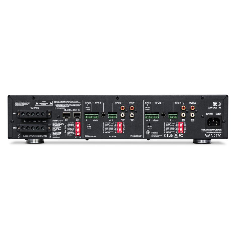 JBL NVMA2120-0-US – AMPLIFICADOR MEZCLADOR PROFESIONAL DE 120 W