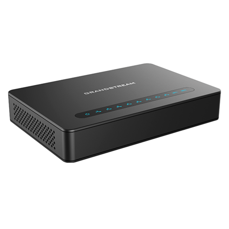 PUERTA DE ENLACE VOIP GRANDSTREAM HT818 V2, 8 PORTS FXS RJ11, 2 PORTS RJ45