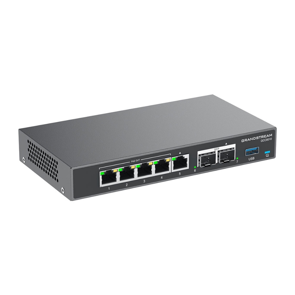 ROUTER GRANDSTREAM GIGABIT ETHERNET FIREWALL GCC6010, ALÁMBRICO, 10/100/1000 MBITS, RJ-45, NEGRO