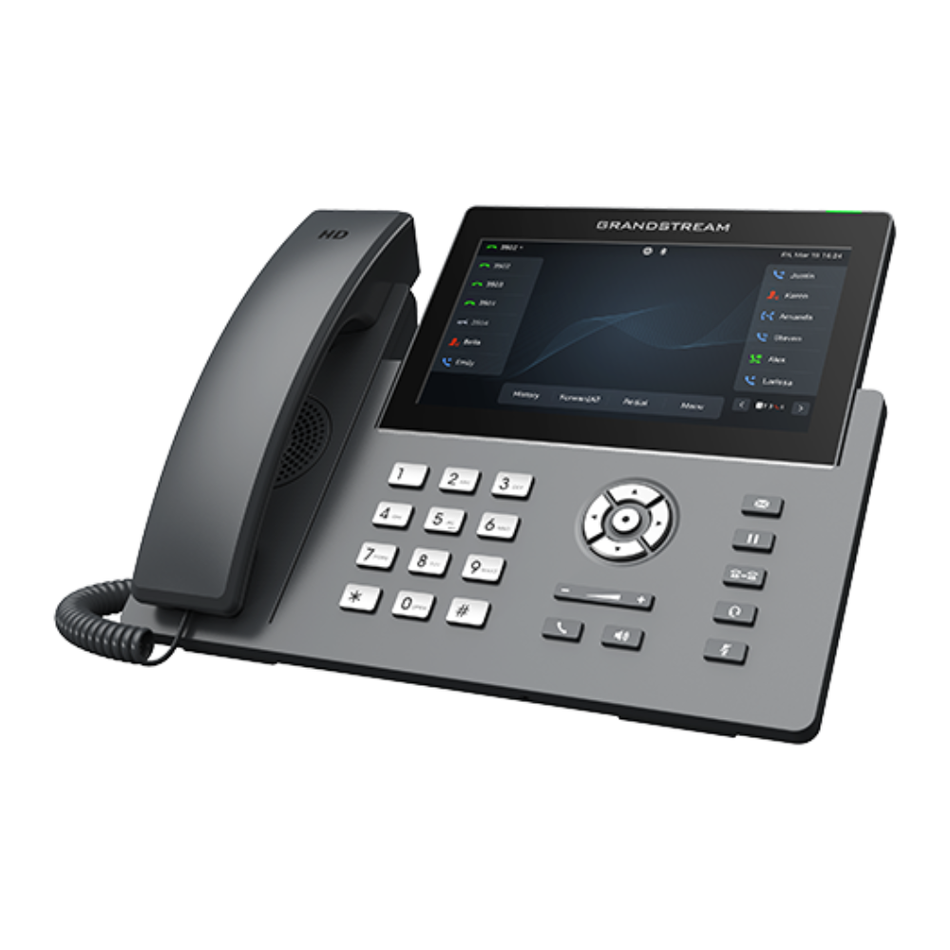 GRANDSTREAM GRP2670 TELÉFONO IP PROFESIONAL DE 12 LINEAS, 6 CUENTAS SIP, WIFI, BLUETOOTH, PANTALLA TACTIL 7", PUERTOS GIGABIT, POE