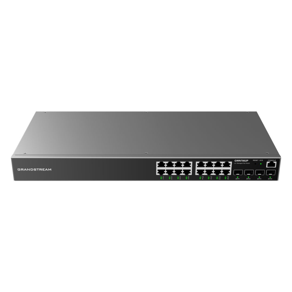GANDSTREAM GWN7802P SWITCH 16 PUERTOS POE+ GIGABIT ADMINISTRABLE 270W