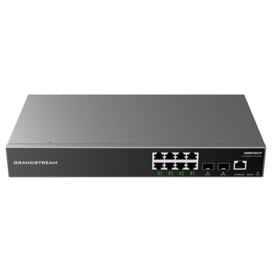 GANDSTREAM GWN7801P SWITCH 8 PUERTOS POE+ GIGABIT ADMINISTRABLE 150W