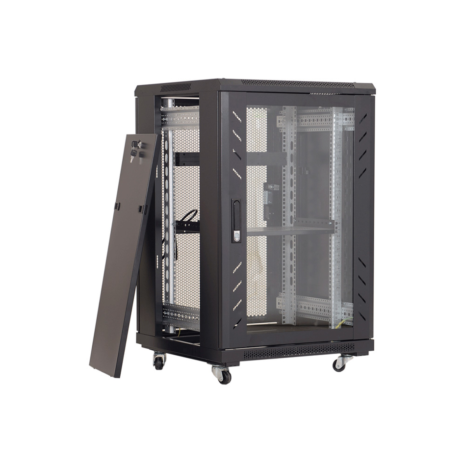 FINEN F1-A36822 GABINETE DE PISO 22-RU 1,164 X 600 X 800MM (PUERTAS: FRONTAL Y POSTERIOR SIMPLE, AMBAS C/MALLA)