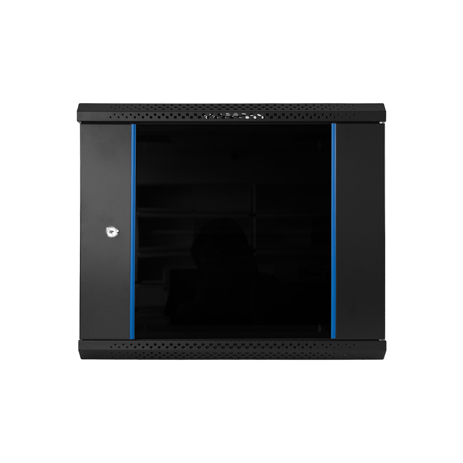 FINEN WMG6509 GABINETE DE PARED 9-RU 501 X 600 X 450+100MM (ABATIBLE, PUERTA C/VIDRIO DE SEGURIDAD)