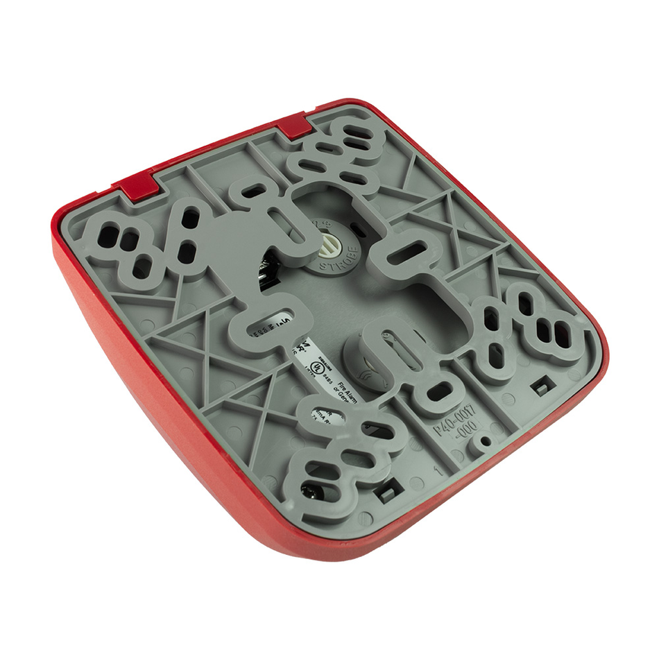 HONEYWELL FIRE LITE ALARMS SYS-HS SIRENA CON LUZ ESTROBOSCÓPICA COMPACTA DE PARED, COLOR ROJO PARA INTERIORES