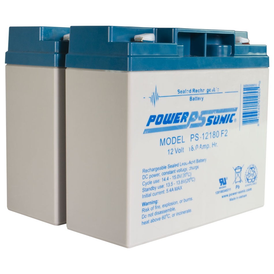 HONEYWELL FIRE LITE ALARMS BAT-12180-BP PAQUETE DE 2 BATERÍAS 12V, 18AH