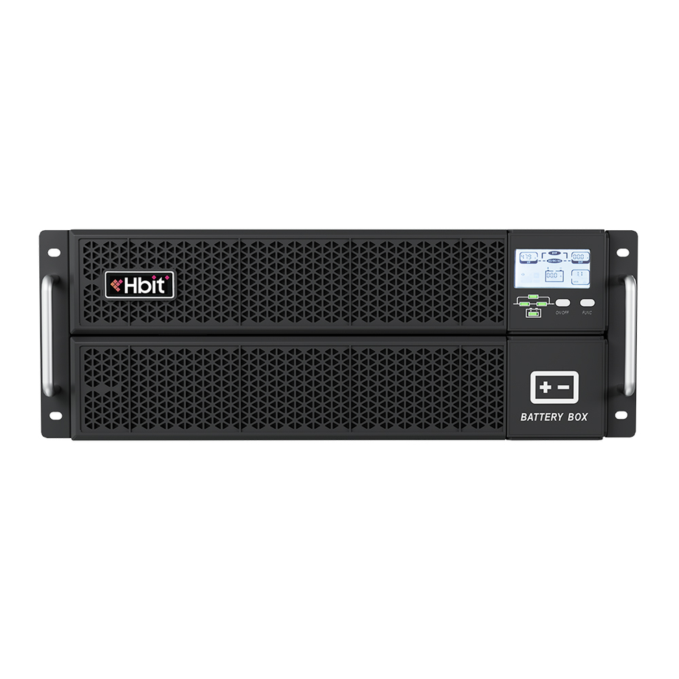 HBIT PHS006BR UPS MONOFÁSICO ONLINE DE DOBLE CONVERSIÓN 230V, 6KVA/6KW, TORRE/RACK, PANTALLA LCD A COLOR, INCLUYE BATERÍA INTERNA, TARJETA SNMP Y KIT DE RIELES