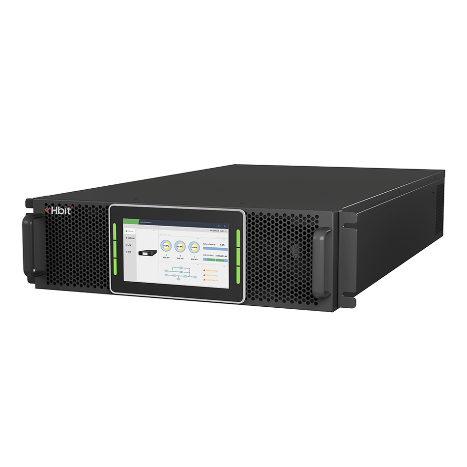 HBIT PHTT020LR UPS TRIFÁSICO 380V, 20KVA, PANTALLA TÁCTIL LCD DE 7" A TODO COLOR, INCLUYENDO TARJETA SNMP Y KIT DE RIELES