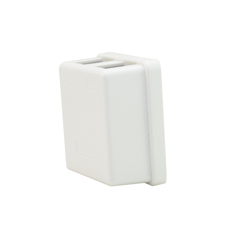 LINKBASIC OUZ22 ROSETA PARA 2 PUERTOS. COLOR BLANCO