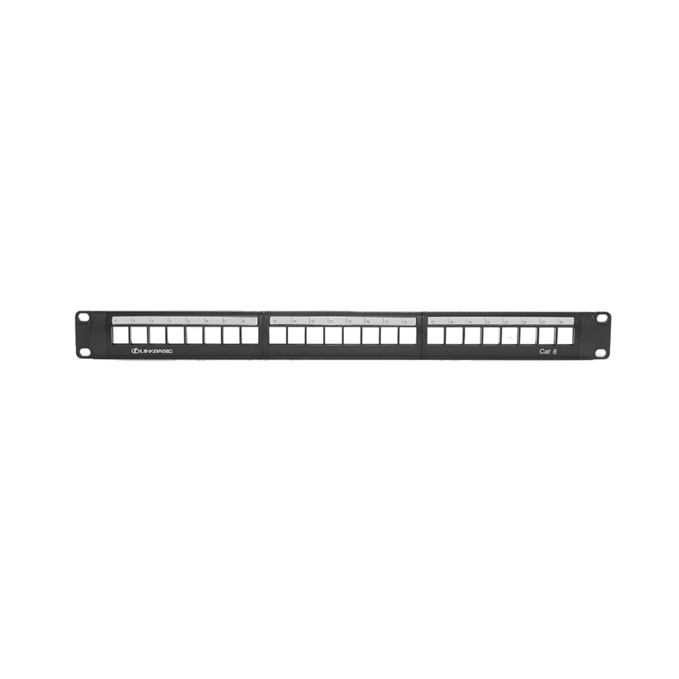 LINKBASIC PNA24-UC6 PATCH PANEL 24 PUERTOS MODULAR (JACKS CAT6 INCLUIDOS)