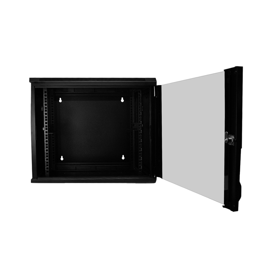 LINKBASIC WCC09-655-BAA GABINETE DE PARED 9-RU 500 X 600 X 550MM (ABATIBLE, PUERTA C/VIDRIO DE SEGURIDAD)
