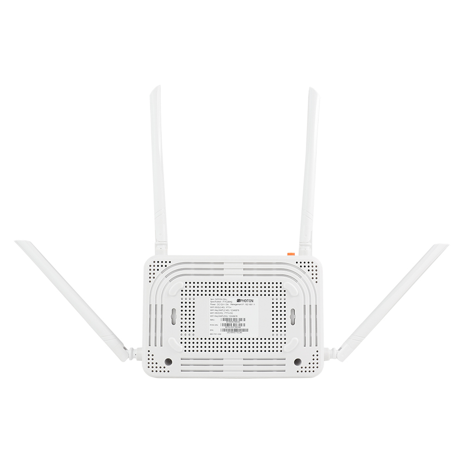 PHOTON PTF2264Q ONT GPON, 4 PUERTOS GE+ WIFI AC (DUAL BAND 2.4/5GHZ)