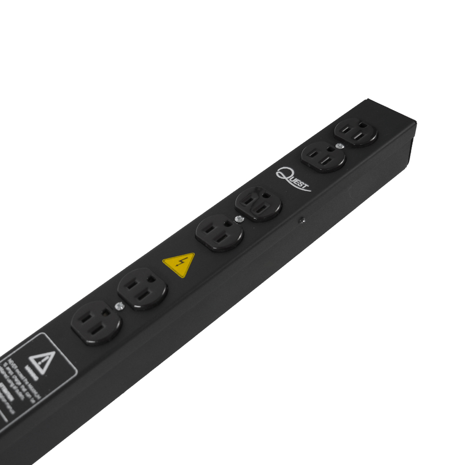 QUEST MV-4837 MULTITOMA VERTICAL 16 TOMAS GRADO INDUSTRIAL. 125V/250V 15A