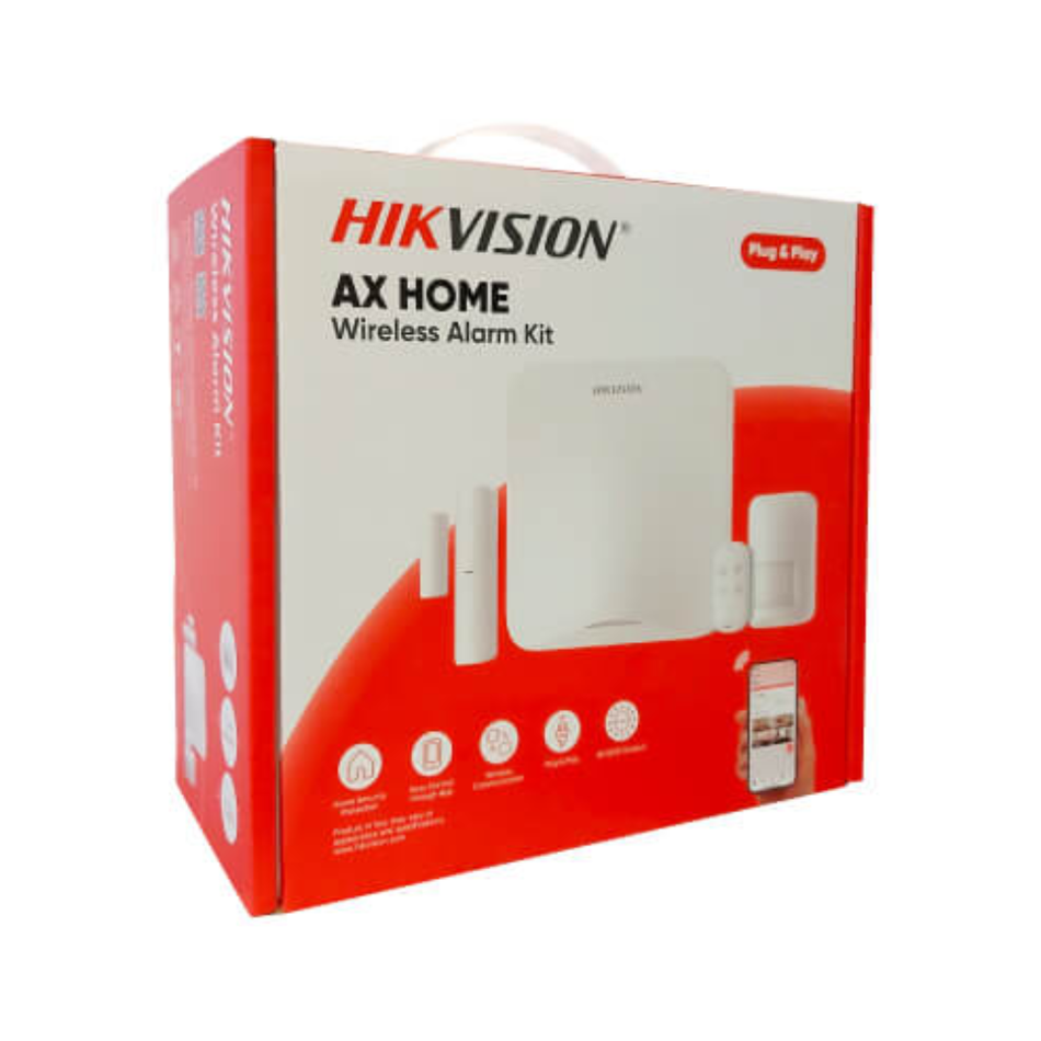 HIKVISION DS-PA201P-KIT-16WB KIT DE ALARMA INALÁMBRICO 16 ZONAS: PIR CONTACTO MAGNÉTICO PULSADOR