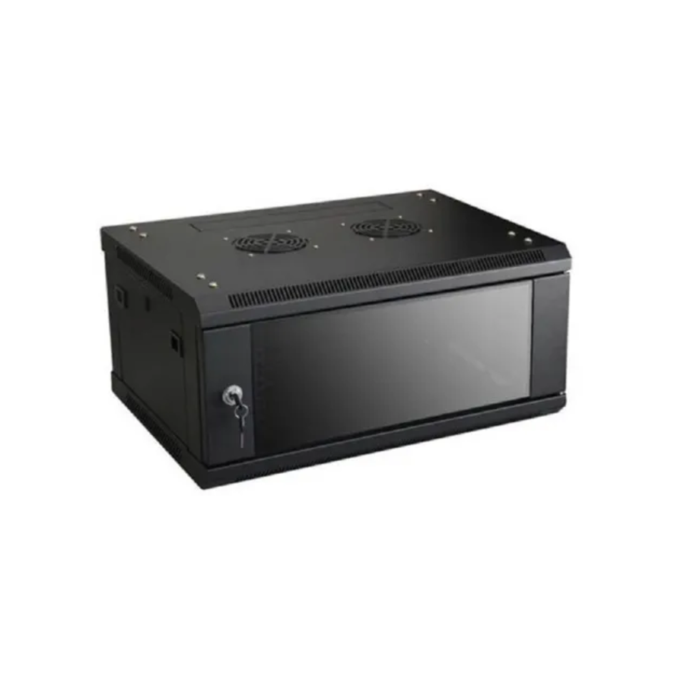 ZKTECO ZK-R4U-5404A GABINTE DE 4RU PUERTA DE VIDRIO ANCHO 530MM X 400MM PROFY 210 MM DE ALTO