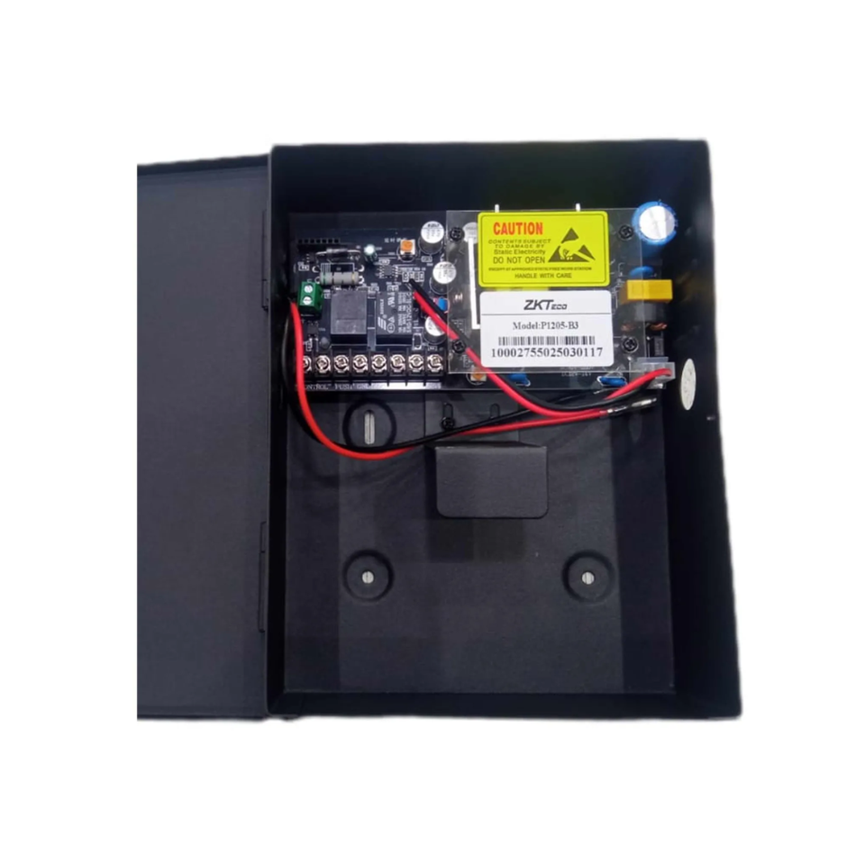 ZKTECO P1205-B3 FUENTE DE ALIMENTACION  12V 5A CON ESPACIO PARA RESPALDO DE BATERIA 12V 7A
