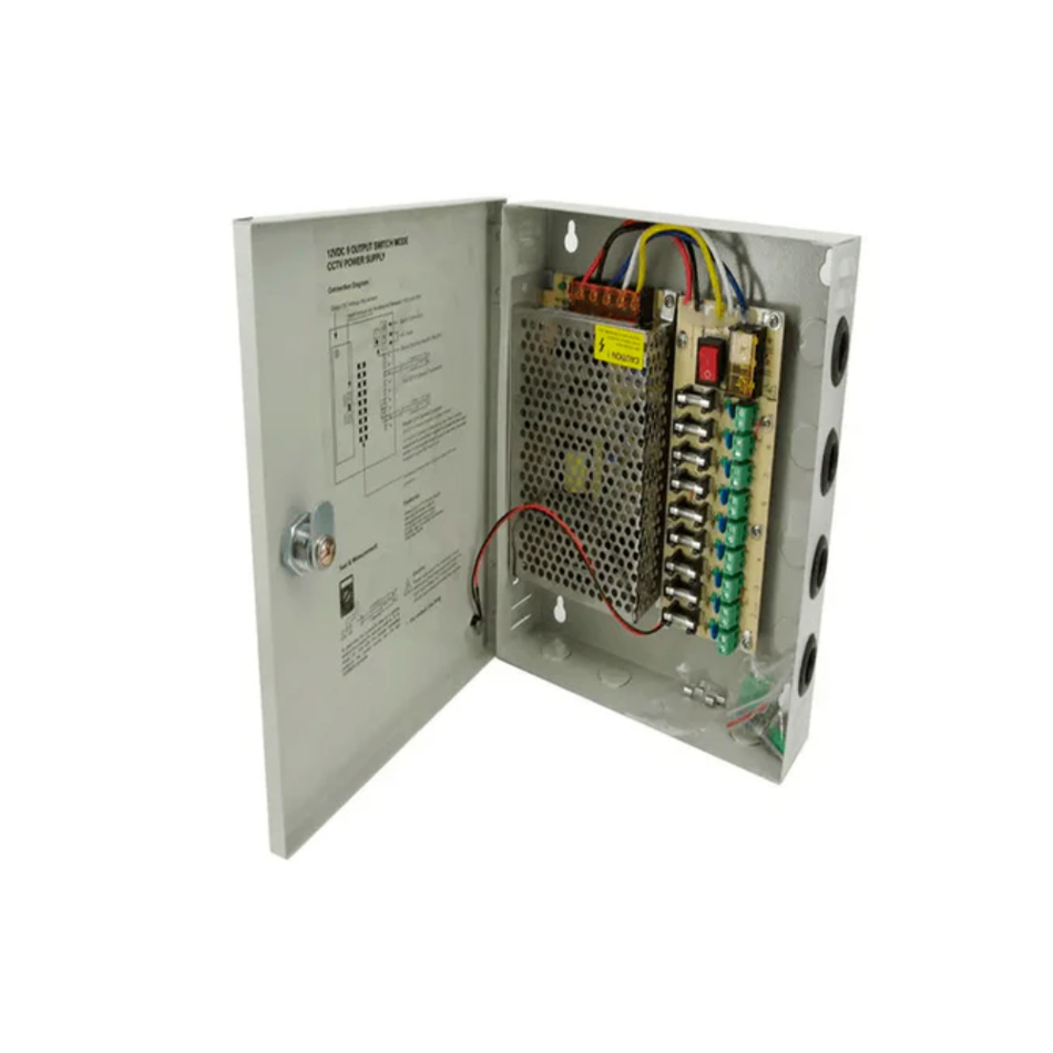 ZKTECO ZK-10A-9CH FUENTE DE ALIMENTACION SUPERVISADADE 12V 10AMP 9 CANALES