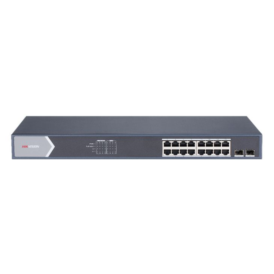 HIKVISION DS-3E1518P-SI SWITCH SMART ADMINISTRABLE 16 PUERTOS POE GIGABIT + 2SFP 225W