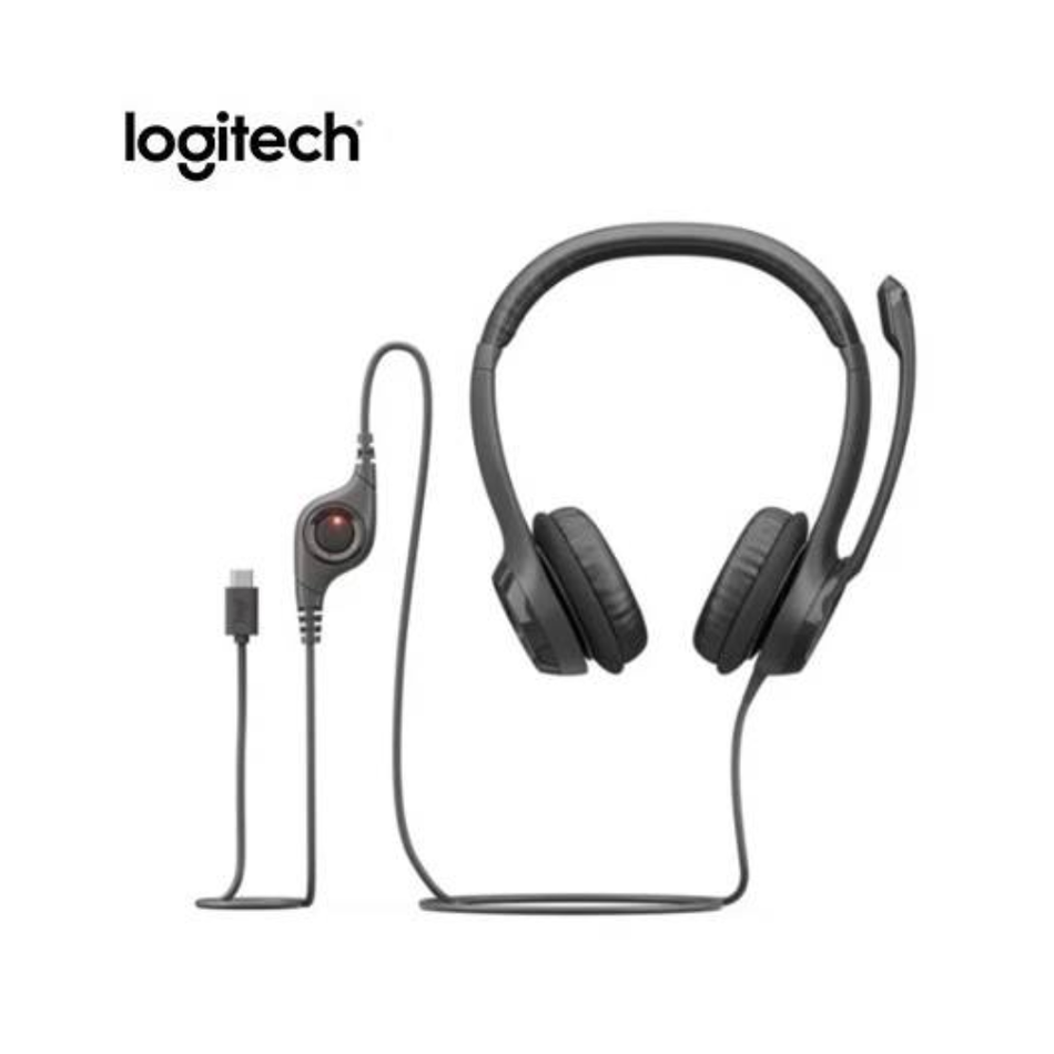 LOGITECH H390  AUDÍFONO CON MICRÓFONO Y CANCELACIÓN DE RUIDO USB-C COLOR NEGRO (981-001575)