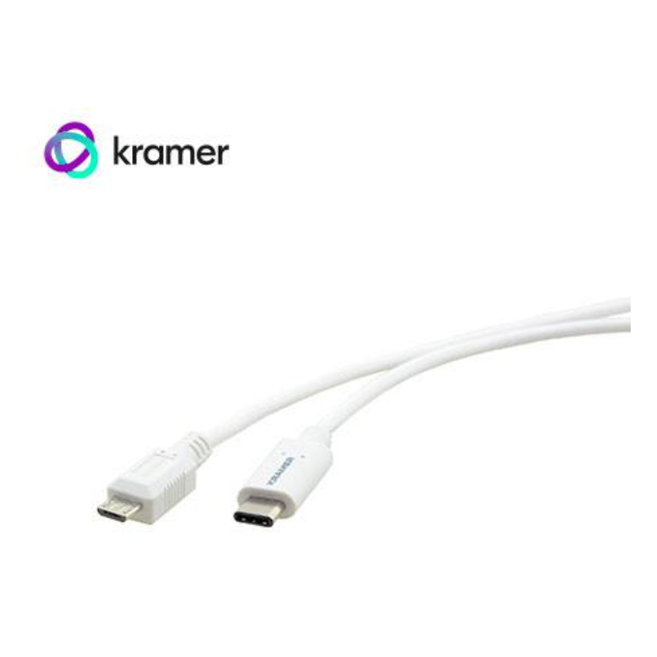 KRAMER 96-02357210 CABLE CUSB/CA10 USB 2.0 USB C(M) A USB A(M) 10FT - 3M