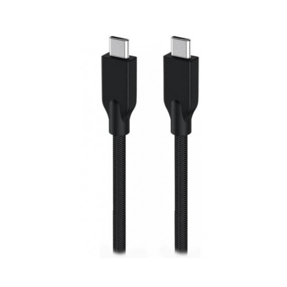 GENIUS  ACC-C2CC-3A CABLE USB-C A USB-C 100CM FAST CHARGE TRENZADO NEGRO 32590006400