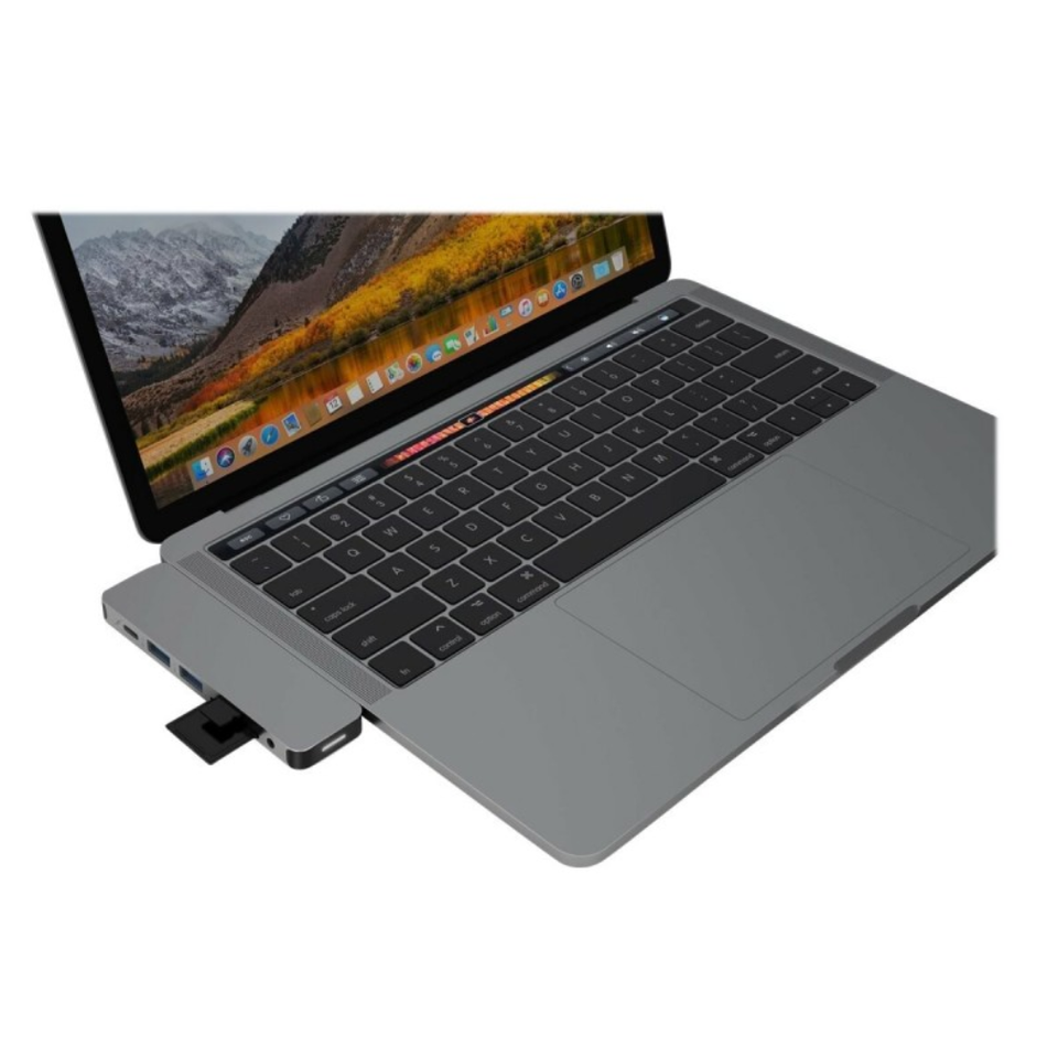 HYPER 	GN21D-GRAY HUB USB-C 7 EN 1 CON HDMI USB-A 3.0 LECTOR DE TARJETAS, USB-C Y ENTREGA DE ENERGÍA DE 60W GRIS