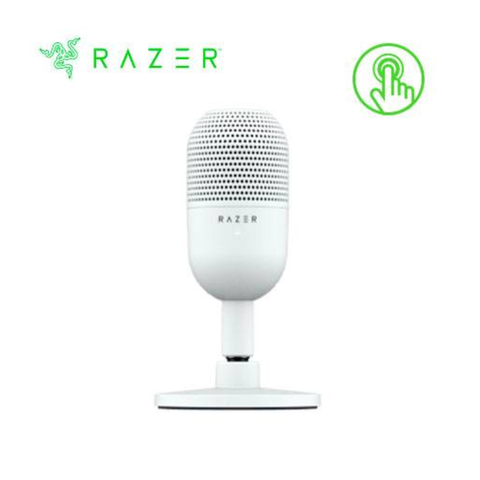 RAZER SEIREN V3 MINI MICRÓFONO USB PARA STREAMING SUPERCARDIOIDE CON SENSOR TÁCTIL SILENCIOSO MERCURY (RZ19-05050300-R3U1)