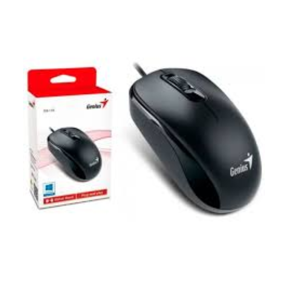 GENIUS DX-110 MOUSE USB ÓPTICO 1000 DPI NEGRO 31010116100