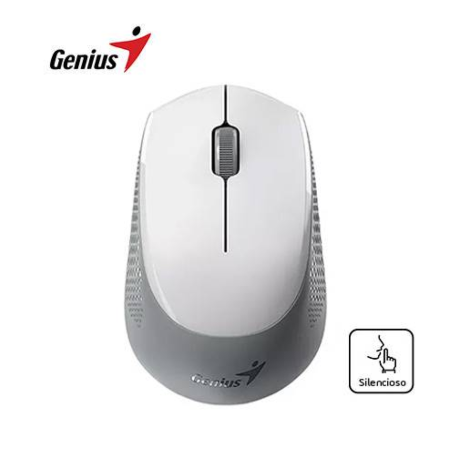 GENIUS NX-8000S MOUSE BT DUAL INALÁMBRICO/BLUETOOTH BLUEEYE SILENCIOSO ERGONÓMICO BLANCO/GRIS 31030034400