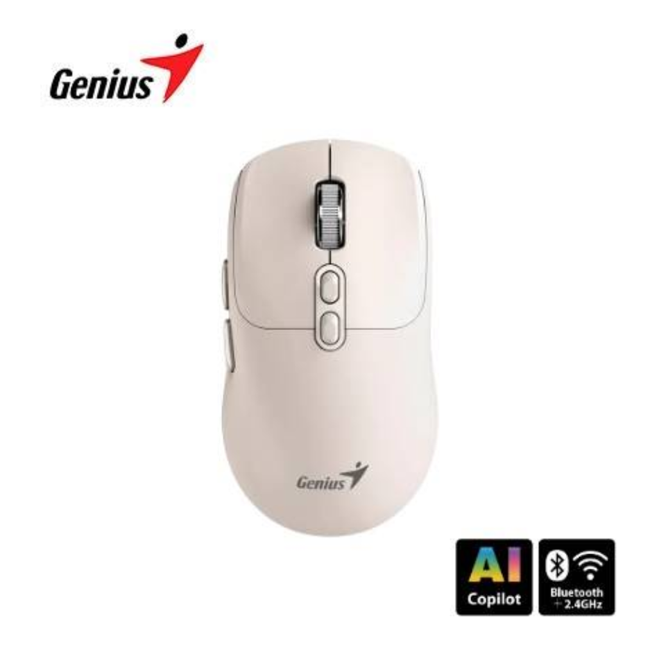 GENIUS NX-8080S MOUSE BT AI COPILOT DUAL INALÁMBRICO/BLUETOOTH SILENCIOSO 7 BOTONES 31030042404