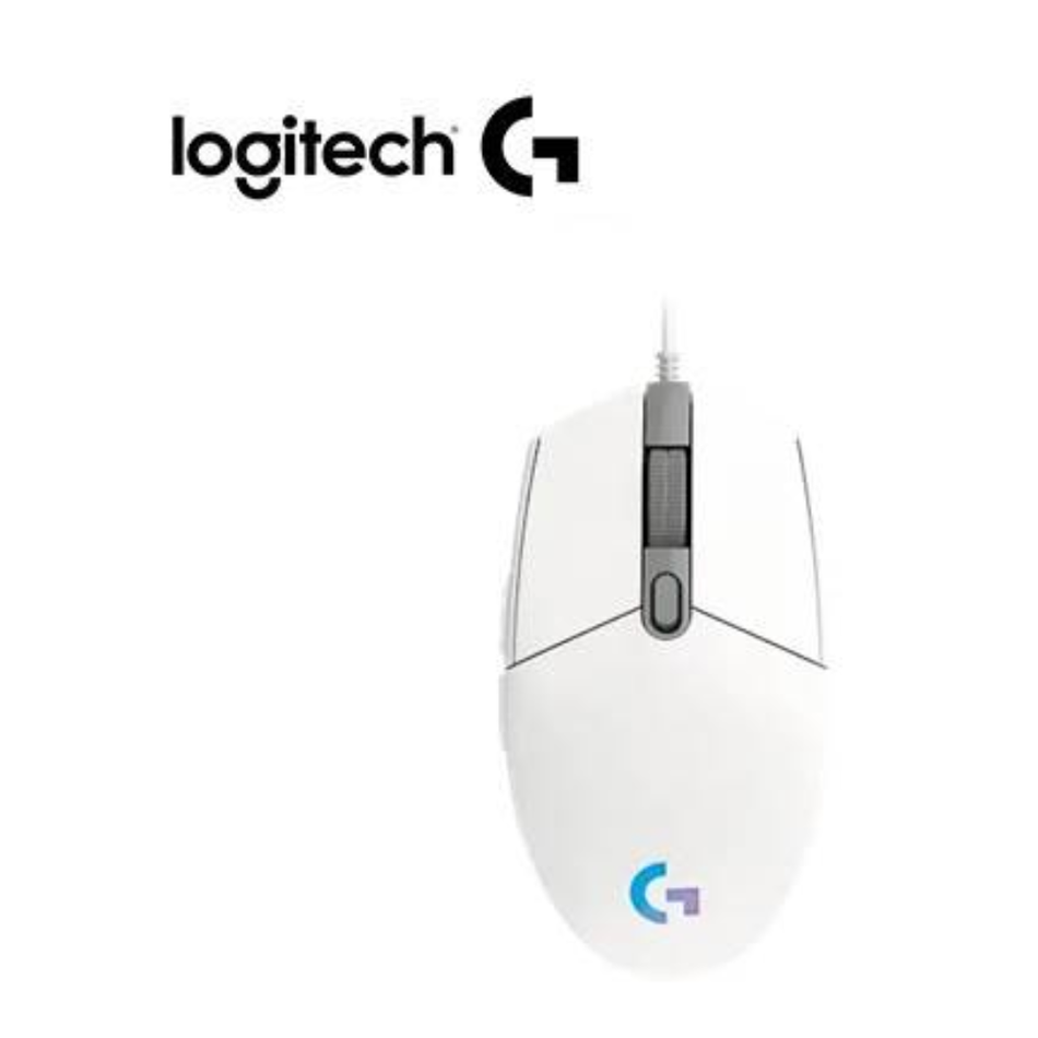 LOGITECH G203 MOUSE LIGHTSYNC ÓPTICO 8000 DPI RGB BLANCO 910-005794
