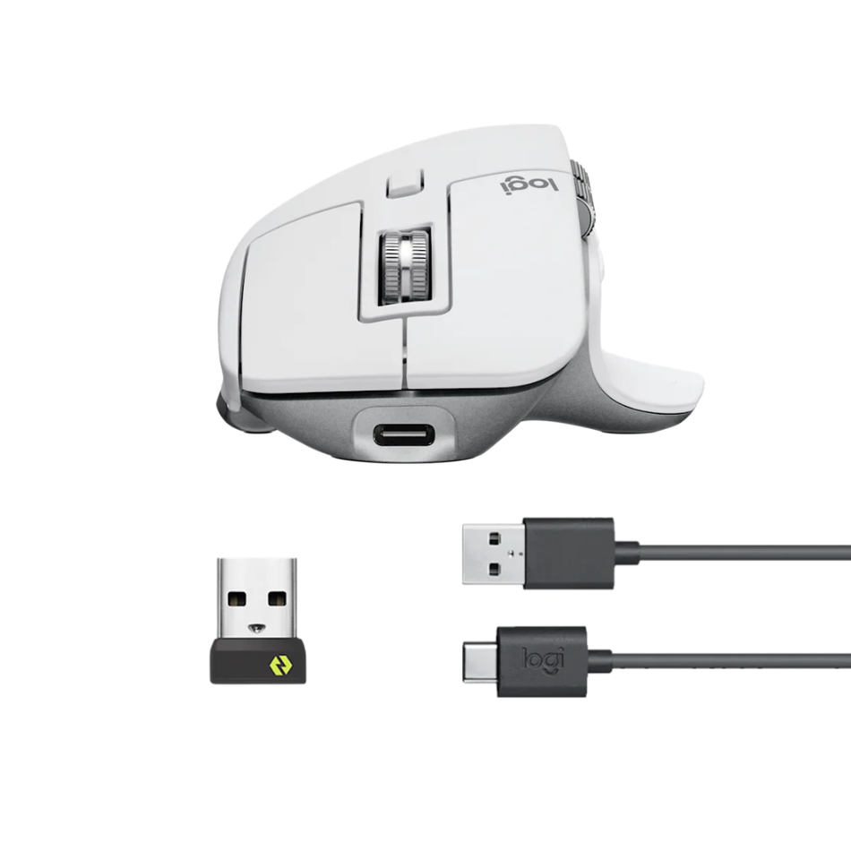 MOUSE LOGITECH MX MASTER 4 INALÁMBRICO CON USB-C / BLUETOOTH / 8K DPI GRIS CLARO (910-007566)