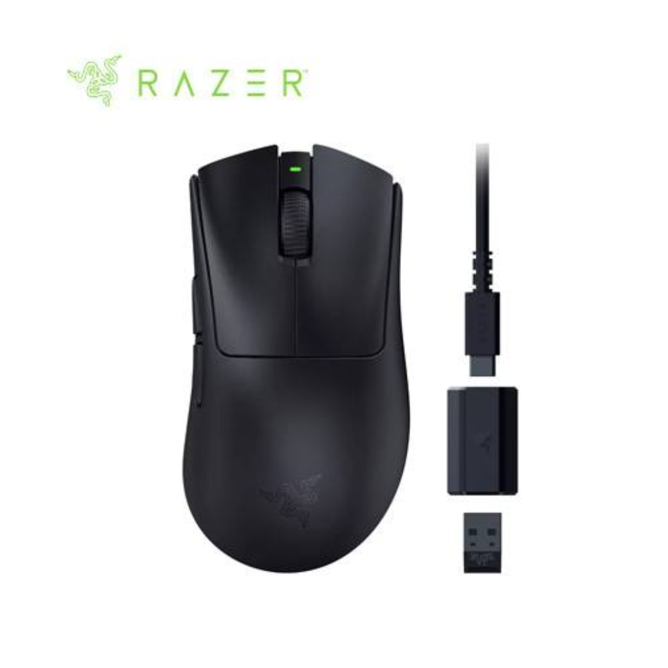 RAZER DEATHADDER V3 MOUSE HYPERSPEED 26K DPI MULTIDISPOSITIVO 100H INALÁMBRICO / USB-A INTERRUPTOR ÓPTICO 90M NEGRO (RZ01-05140100-R3U1)