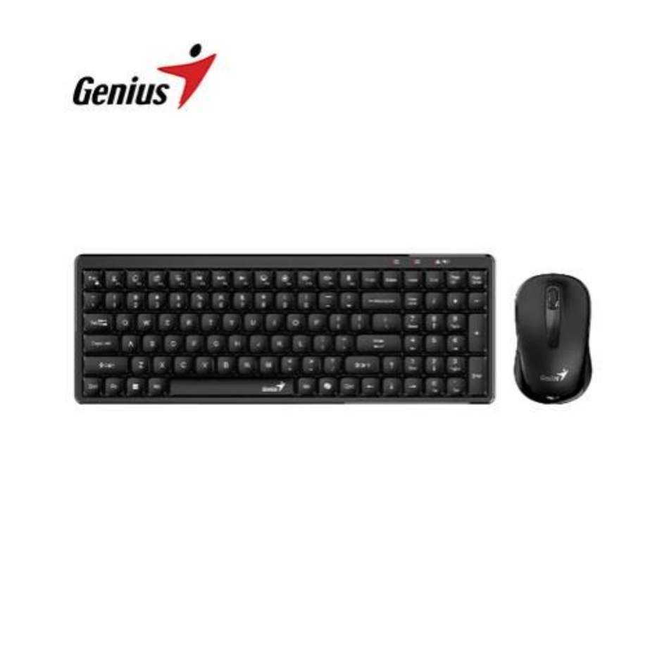 GENIUS LUXEMATE Q8100 TECLADO Y MOUSE INALÁMBRICO AI COPILOT COMPACTO MULTIMEDIA SP NEGRO (31340019401)