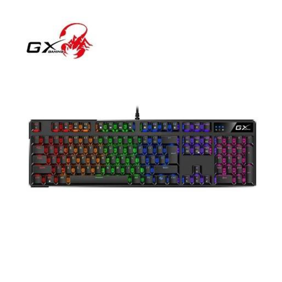GENIUS GX TECLADO GAMING SCORPION K12 MECÁNICO RGB LED USB AI SWITCH BROWN NEGRO (31310057401)