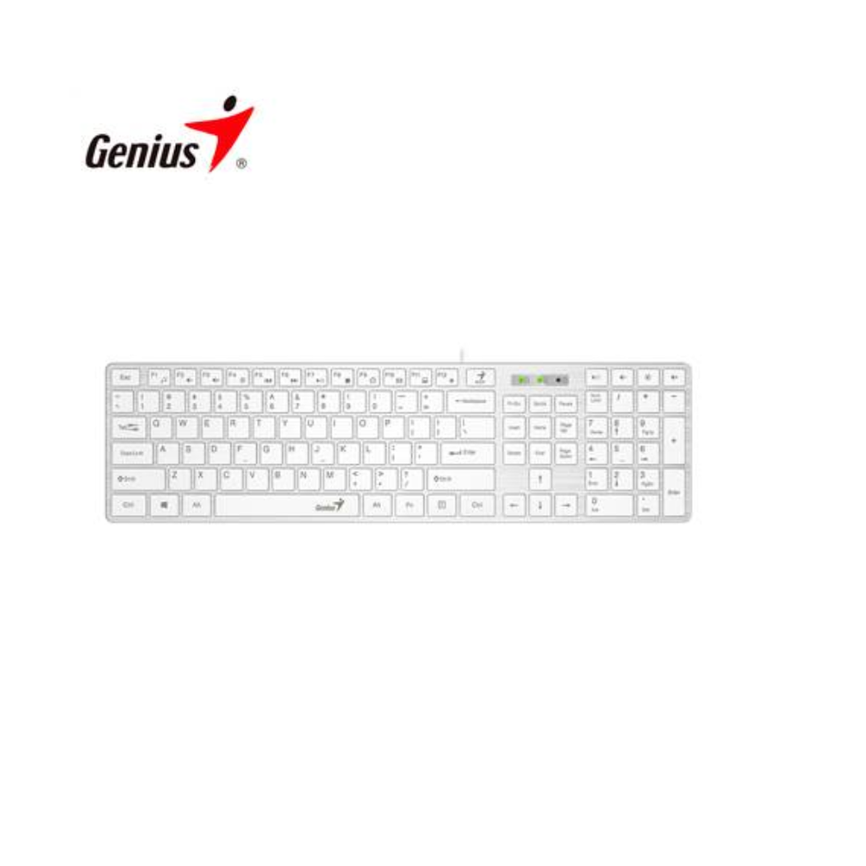 TECLADO GENIUS SMART SLIMSTAR 126 AI COPILOT USB MULTIMEDIA SP BLANCO (31310017409)