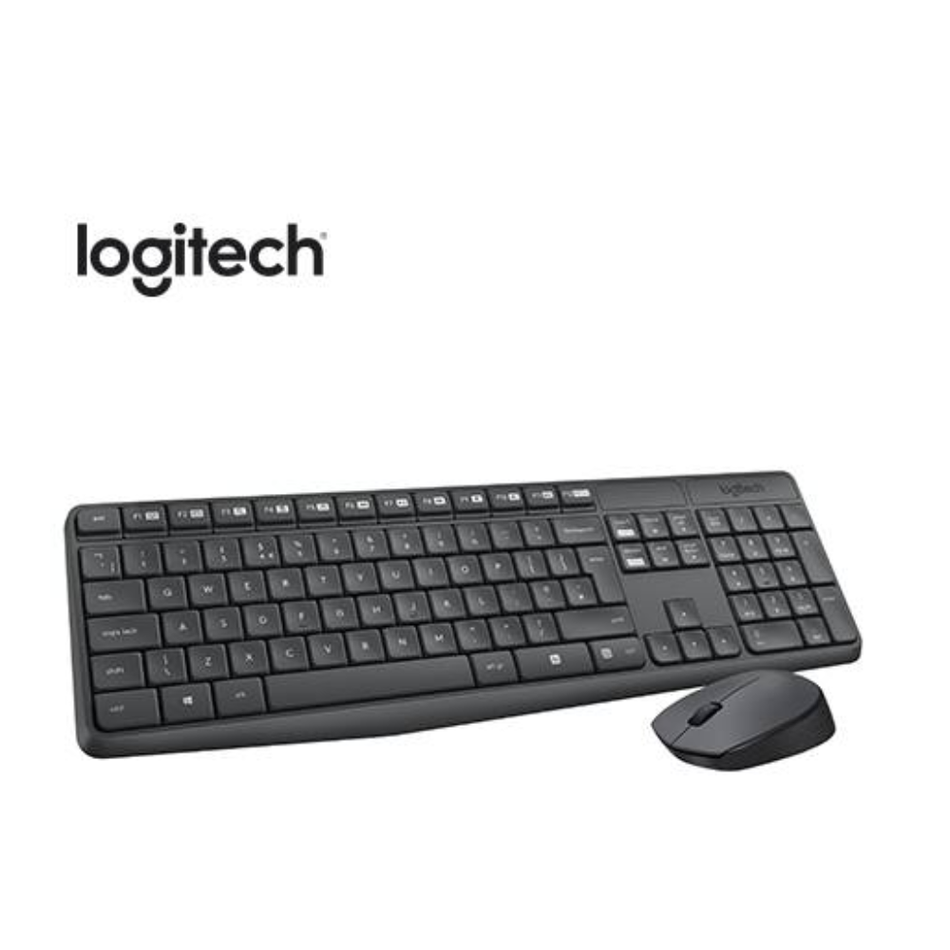 LOGITECH MK235 TECLADO + MOUSE  INALÁMBRICO USB SP NEGRO (PN 920-007901)-UY