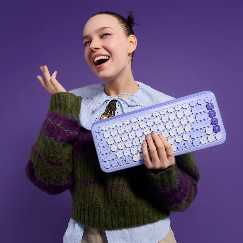LOGITECH TECLADO + MOUSE BLUETOOTH INALÁMBRICO SP COPILOT LILA 920-013054