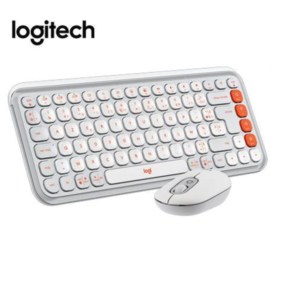LOGITECH POP ICON TECLADO + MOUSE BLUETOOTH INALÁMBRICO SP COPILOT  BLANCO (PN 920-013055)