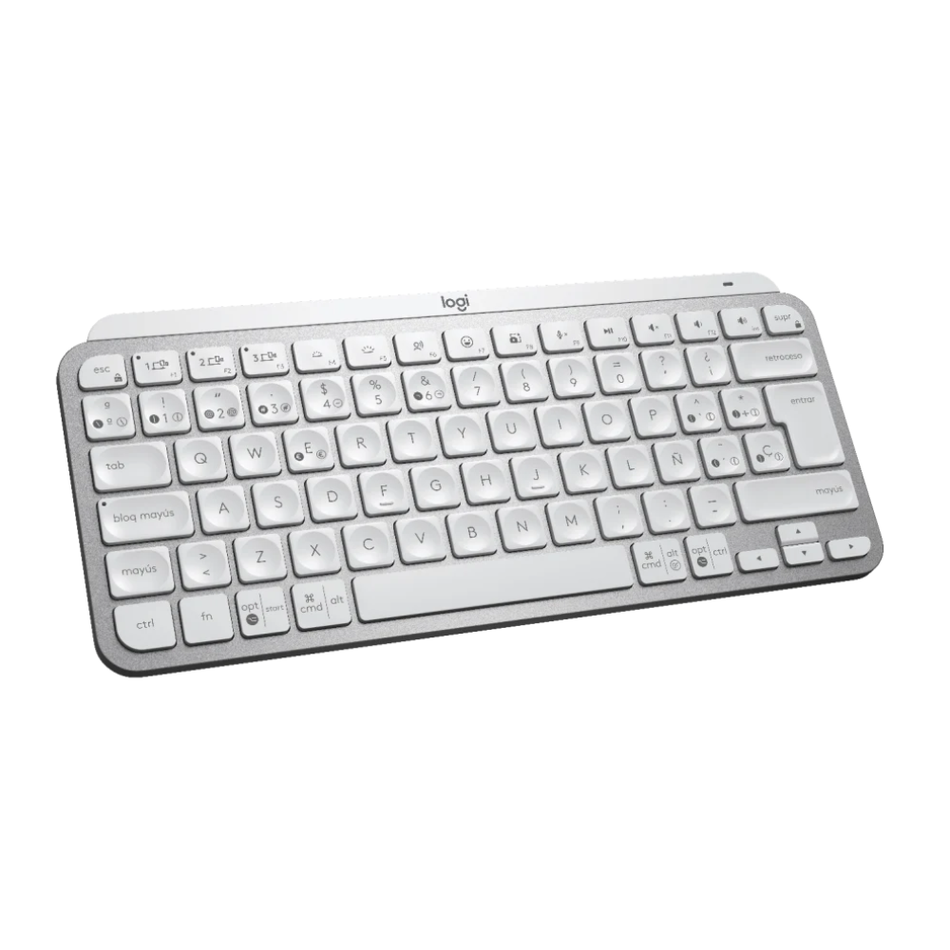 LOGITECH MX KEYS MINI TECLADO MULTIDISPOSITIVO BT ILUMINADO GRIS PÁLIDO  920-010477