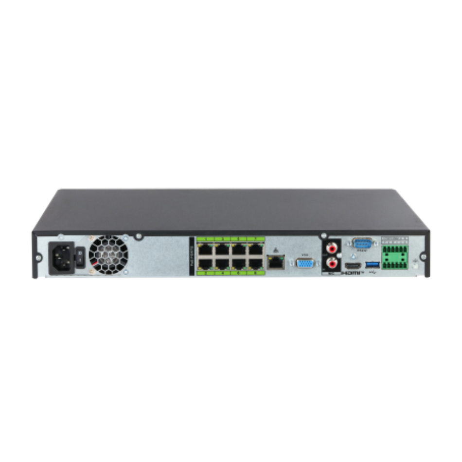 DAHUA NVR5208-8P-EI2 NVR 8CH AI Hasta 32MP  448Mbps 2 HDD  P2P WIZSENSE ONVIF 8 PUERTOS POE