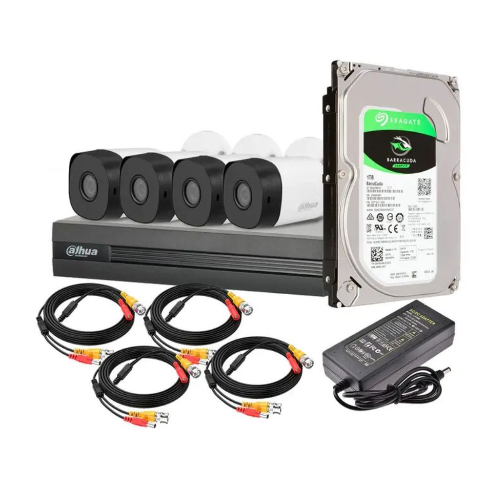 DAHUA KIT-XVR4C8CH-1TB-IL KIT COOPER AI 4 CAMARAS DOBLE ILUMINACION 1 XVR 8CH CON DISCO SOLIDO 1TB