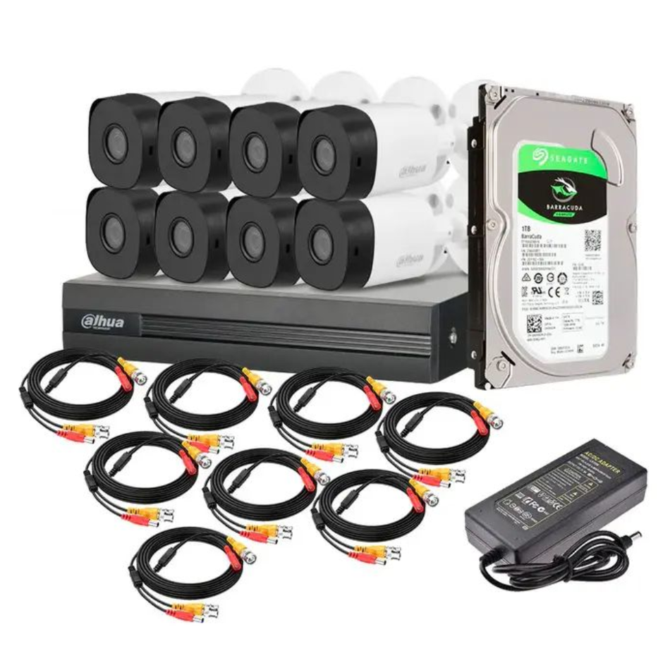 DAHUA KIT-XVR8C8CH-1TB-IL KIT COOPER AI 8 CAMARAS DOBLE ILUMINACION 1 XVR 8CH CON DISCO SOLIDO 1TB