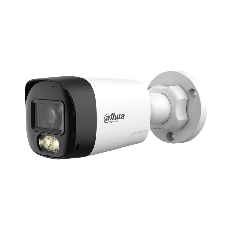 DAHUA HAC-HFW1500RL-IL-T CAMARA TUBO EXTERIOR ILUMINACION DUAL  MIC Y PARLANTE  5MP IR/LED 30M  IP67