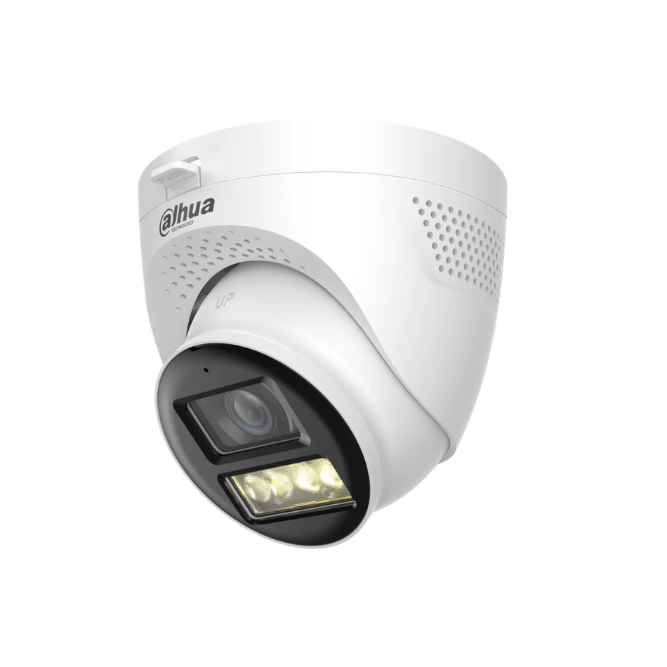 DAHUA HAC-HDW1500TQ-IL-T CAMARA DOMO ILUMINACION DUAL MIC Y PARLANTE 5MP IR/LED 40M IP67