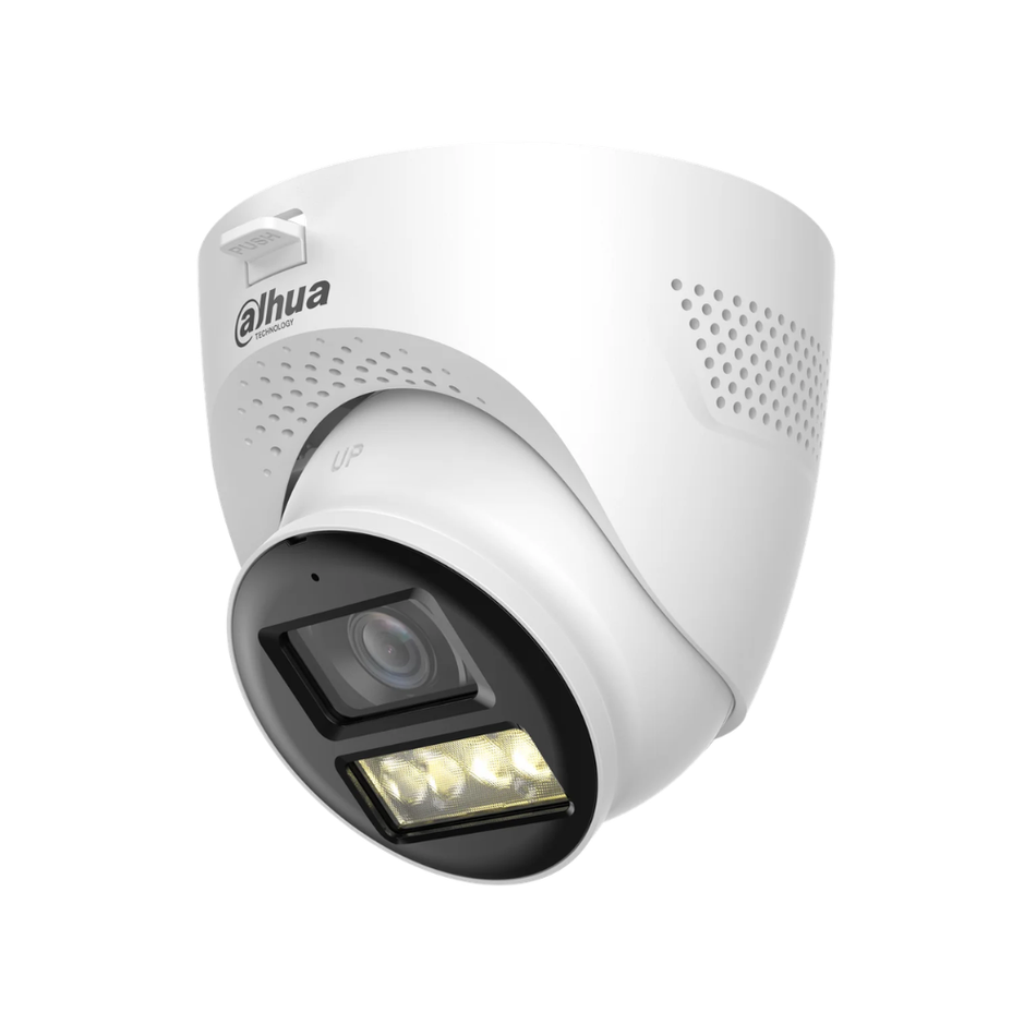 DAHUA HAC-HDW1200TQ-IL-T CAMARA DOMO ILUMINACION DUAL 1080P IR/LED 40M IP67 MICROFONO Y PARLANTE