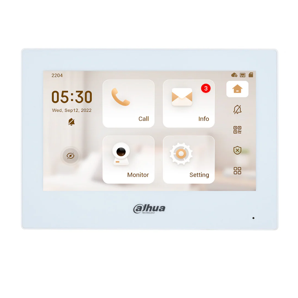 DAHUA DHI-VTH2621GW-WP Monitor de Videoportero IP 7" con Pantalla Touch y Wi-Fi